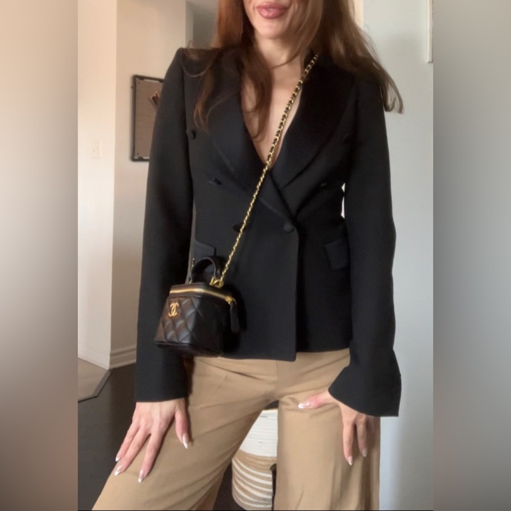 Mango tan wide leg trousers - Picture 3 of 13